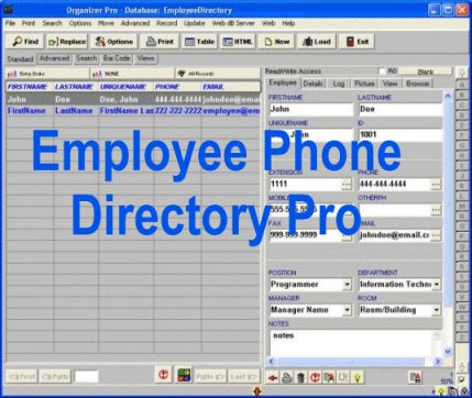 Employee Phone Directory Pro screen shot