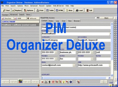 PIM Organizer Deluxe screen shot
