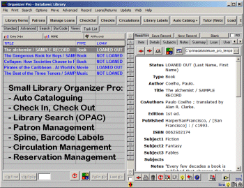 Small Library Organizer Pro screen shot